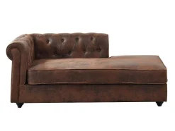 Chesterfield Chaise Longue - Hoek Rechts - Shirel Van Microvezel Met Lived-In Leeraspect