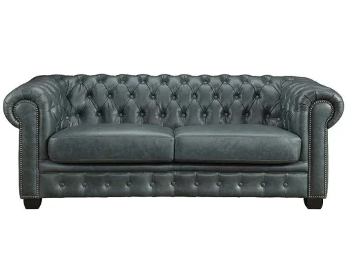 Chesterfield Zitbank 3 + 2 + 1 Plaatsen Brenton 100% Buffelleer - Spaans Groen