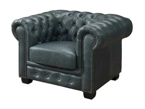 Chesterfield Zitbank 3 + 2 + 1 Plaatsen Brenton 100% Buffelleer - Spaans Groen