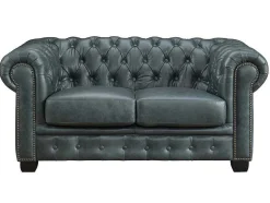 Chesterfield Zitbank 3 + 2 + 1 Plaatsen Brenton 100% Buffelleer - Spaans Groen