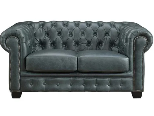 Chesterfield Zitbank 3 + 2 + 1 Plaatsen Brenton 100% Buffelleer - Spaans Groen