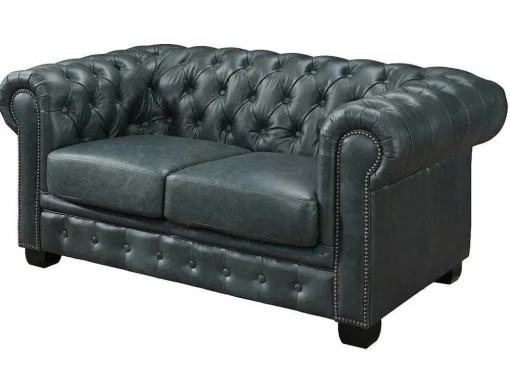 Chesterfield Zitbank 3 + 2 + 1 Plaatsen Brenton 100% Buffelleer - Spaans Groen