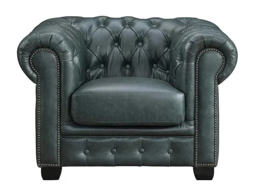Chesterfield Zitbank 3 + 2 + 1 Plaatsen Brenton 100% Buffelleer - Spaans Groen