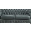 Chesterfield 3-Zitsbank Brenton 100% Buffelleer - Spaans Groen
