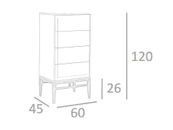 Chiffonier Grijs En Walnoot 7036 Angel Cerda