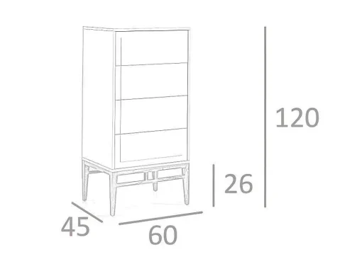 Chiffonier Grijs En Walnoot 7036 Angel Cerda