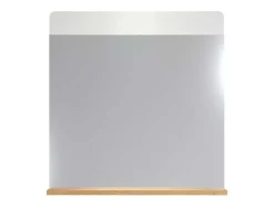 Ciara Spiegel 1 Plank Artisanaal Eiken Decor, Spiegelglas.
