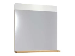 Ciara Spiegel 1 Plank Artisanaal Eiken Decor, Spiegelglas.