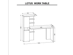 Clio Bureau, Wit, 150X60X135 Cm, Epikasa