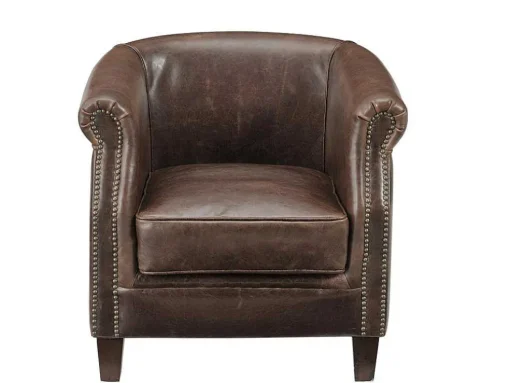 Clubfauteuil Van Leer Met Lived-In Uiterlijk Enguerrand