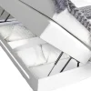 Complete Boxspring Met Hoofdeinde Met Leds, Bedbodem Met Opbergruimte, Matras En Dekmatras - Wit - Kunstleer - 160 X 200 Cm - Keros Van Dreamea