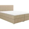 Complete Set Met Boxspring En Hoofdbord + Bedbodem + Matras + Topmatras - 180 X 200 Cm - Stof - Beige - Onan Van Ysmee