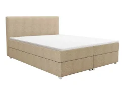 Complete Set Met Boxspring En Hoofdbord + Bedbodem + Matras + Topmatras - 180 X 200 Cm - Stof - Beige - Onan Van Ysmee