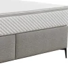 Complete Set Met Boxspring En Gecapitonneerd Hoofdbord + Bedbodem + Matras + Topmatras - 160 X 200 Cm - Stof - Lichtgrijs - Inao Van Ysmee