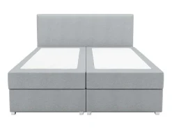 Complete Set Met Boxspring En Hoofdbord + Bedbodem + Matras + Topmatras - 160 X 200 Cm - Stof - Lichtgrijs - Onan Van Ysmee