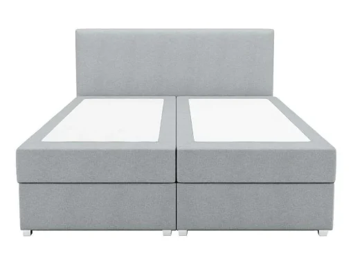 Complete Set Met Boxspring En Hoofdbord + Bedbodem + Matras + Topmatras - 160 X 200 Cm - Stof - Lichtgrijs - Onan Van Ysmee