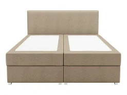 Complete Set Met Boxspring En Hoofdbord + Bedbodem + Matras + Topmatras - 180 X 200 Cm - Stof - Beige - Onan Van Ysmee
