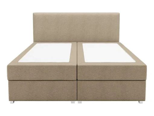 Complete Set Met Boxspring En Hoofdbord + Bedbodem + Matras + Topmatras - 180 X 200 Cm - Stof - Beige - Onan Van Ysmee
