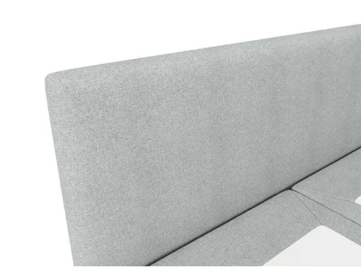 Complete Set Met Boxspring En Hoofdbord + Bedbodem + Matras + Topmatras - 160 X 200 Cm - Stof - Lichtgrijs - Onan Van Ysmee