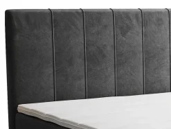 Complete Set Met Boxspring En Hoofdbord + Bedbodem + Matras + Topmatras - 160 X 200 Cm - Fluweel - Donkergrijs - Hida Van Ysmee