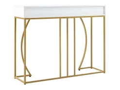 Console Met 2 Lades - Moderne Stijl - Wit & Goud