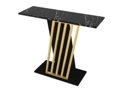 Consoletafel - Zwart Marmereffect En Goud - Orsona