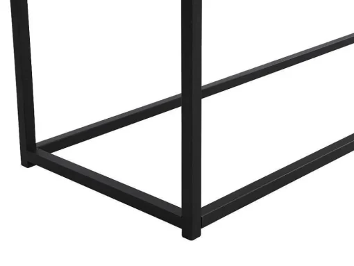 Consoletafel Met 2 Lades Van Mdf, Gehard Glas En Metaal - Licht Naturel - Camata