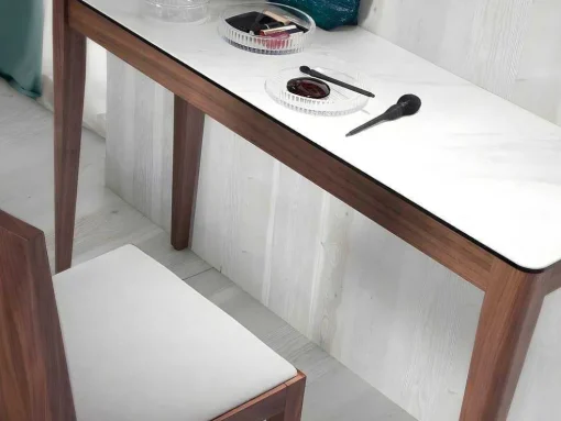 Consoletafel Met Porseleinen Blad Calacatta 3082 Angel Cerda