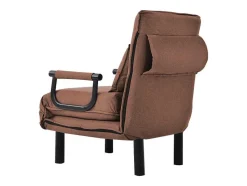 Converteerbare Stoffen Fauteuil - 6-Voudig Verstelbare Rugleuning - Bruin