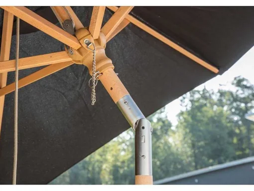 Corypho Parasol Met Kantelfunctie Zwart.