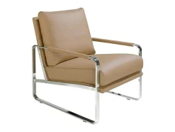 Creme Eco-Leren Gestoffeerde Fauteuil 5046 Angel Cerda