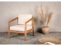 Cushio Tuinkussen Voor Stoel Roomkleurig.
