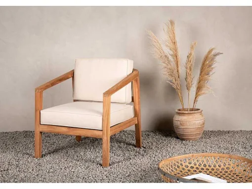 Cushio Tuinkussen Voor Stoel Roomkleurig.