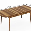 Dalila Tafel, Walnoot, 178X80X72 Cm, Epikasa