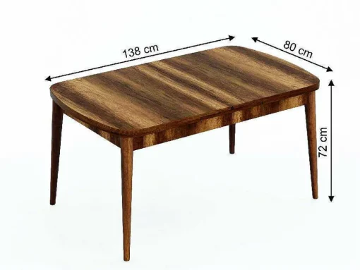 Dalila Tafel, Walnoot, 178X80X72 Cm, Epikasa