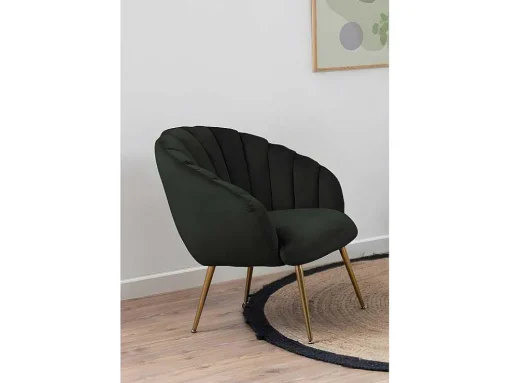 Dano Fauteuil Lounge Fauteuil Groen, Messing.