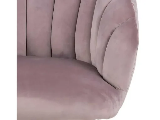 Dany Fauteuil Loungestoel Oudroze, Messingkleurig.
