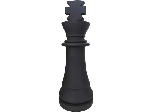 Decoratief Standbeeld Schaakspel In Cement Koning - B. 24,5 X H. 68 Cm - Gambit