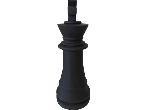 Decoratief Standbeeld Schaakspel In Cement Koning - B. 24,5 X H. 68 Cm - Gambit