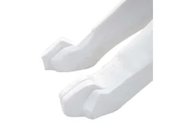 Decoratiefiguurtje Luipaard Mcw-D36 Met Kraag, Wit Mat Met Kraag