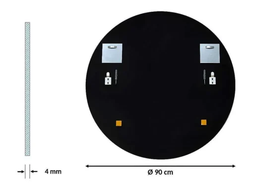 Decoratieve Ronde Spiegel Premium O90