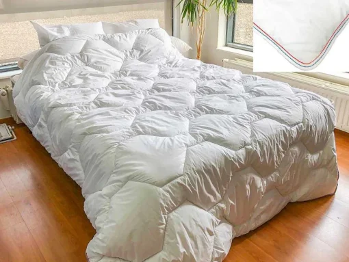 Dekbedovertrek Van Perkaal Katoen - 91 Draden/Cm - 220 X 240 Cm - 400 G/M - Wit - Auxence