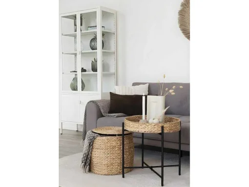 Delia Bijzettafel O43Cm Met Opslag Naturel.