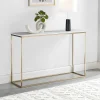 Design Sidetable Aretha - Marmer En Metaal - Wit En Goudkleurig - Van Pascal Morabito