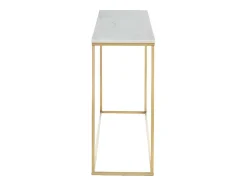 Design Sidetable Aretha - Marmer En Metaal - Wit En Goudkleurig - Van Pascal Morabito