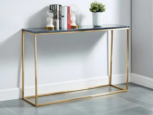 Design Sidetable Aretha - Marmer En Metaal - Zwart En Goudkleurig - Van Pascal Morabito