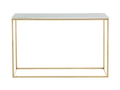 Design Sidetable Aretha - Marmer En Metaal - Wit En Goudkleurig - Van Pascal Morabito