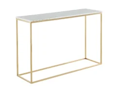 Design Sidetable Aretha - Marmer En Metaal - Wit En Goudkleurig - Van Pascal Morabito