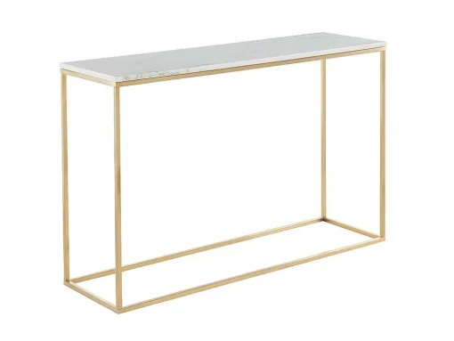 Design Sidetable Aretha - Marmer En Metaal - Wit En Goudkleurig - Van Pascal Morabito