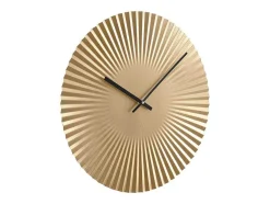 Design Wandklok - D. 50 Cm - Metaal - Goudkleurig - Felinar